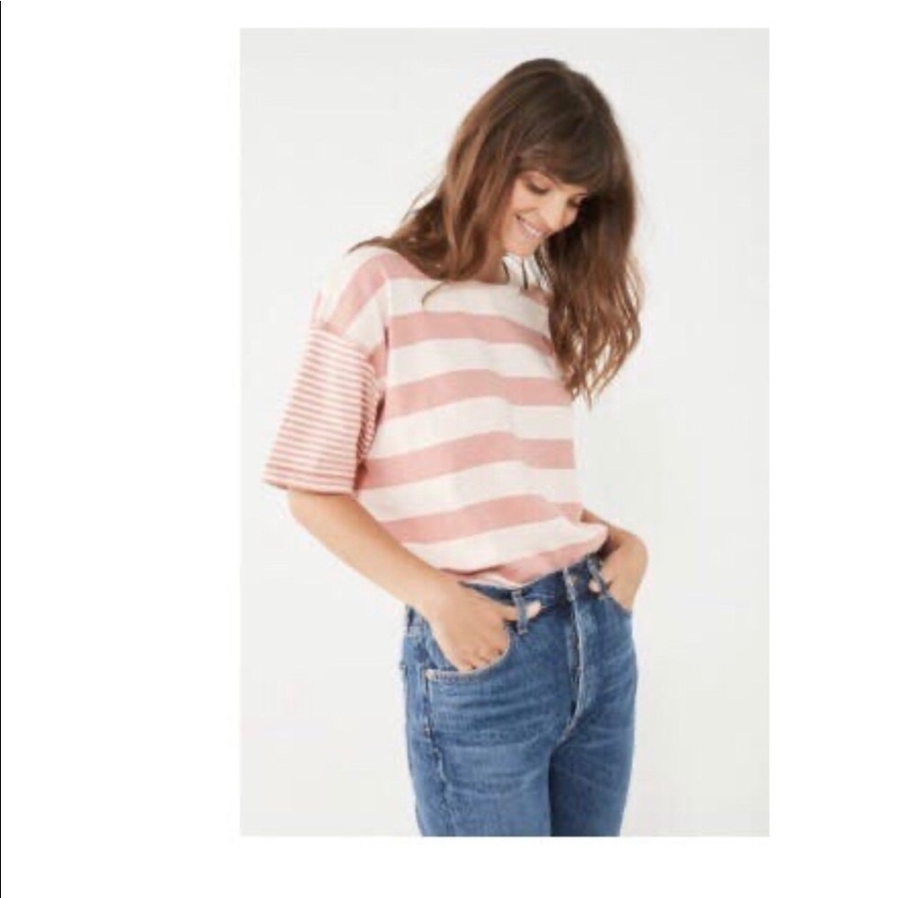 Urban Outfitters Oversized Crew Neck Ringer Tee